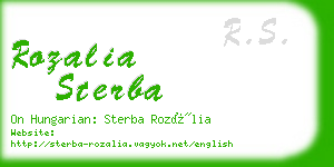 rozalia sterba business card